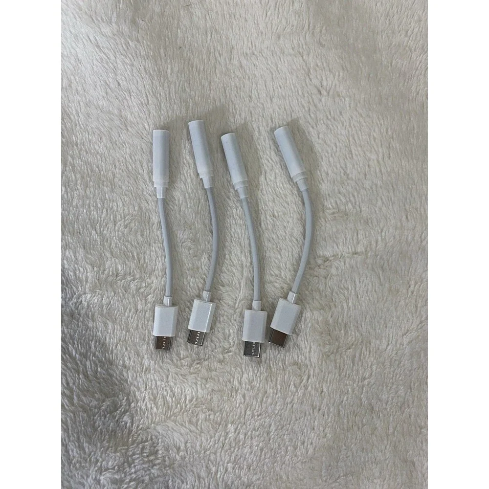 Lot of 4 Pack USB-C to 3.5mm Headphone Adapter Type-C to Aux Audio Converter